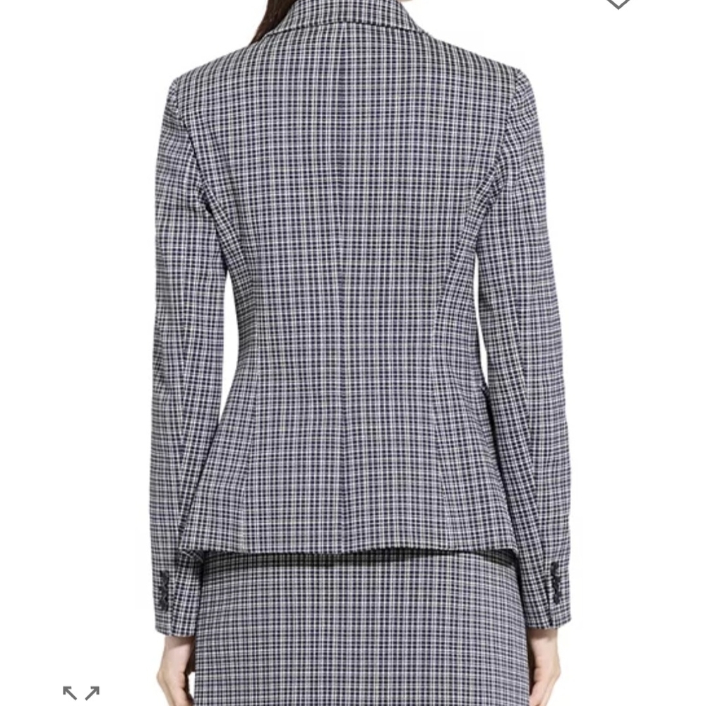 Theory Carisa Plaid Blazer 2 $475 - Picture 3 of 8